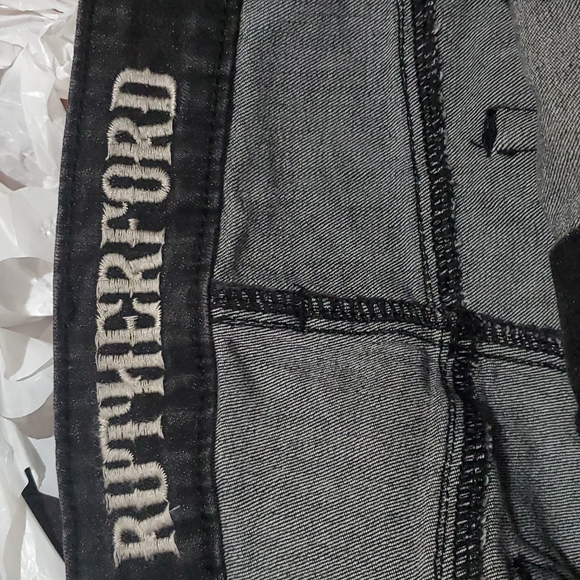 Rutherford mens painted black 👖 jeans - Picture 5 of 13